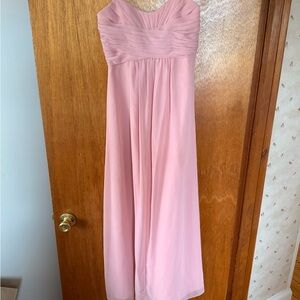 David’s Bridal Ballet Pink Junior Bridesmaid Dress- size 12